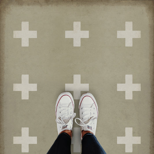 Vintage Vinyl Rug - Pattern 24 - Kalamos