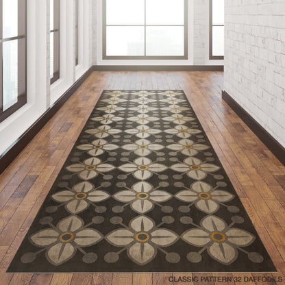 Vintage Vinyl Rug - Pattern 32 - Daffodils