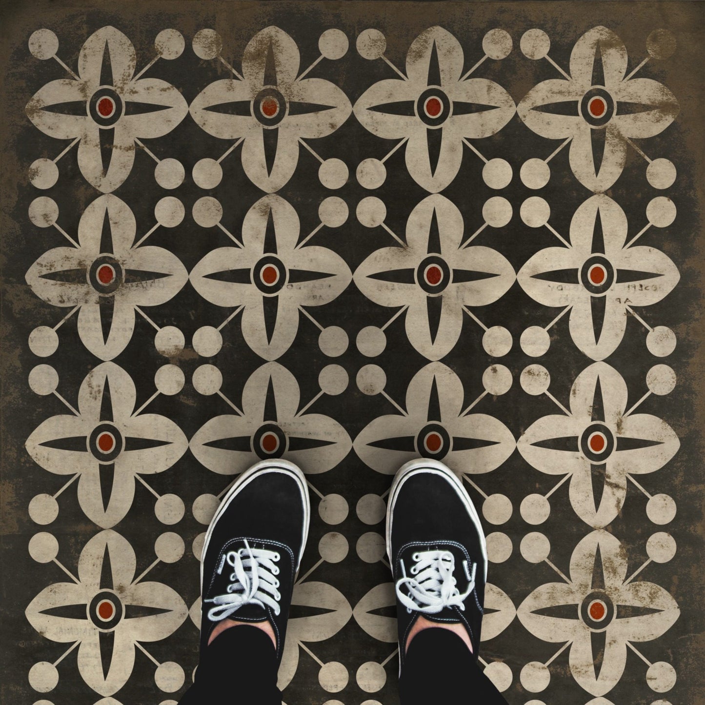 Vintage Vinyl Rug - Pattern 3 - Oz