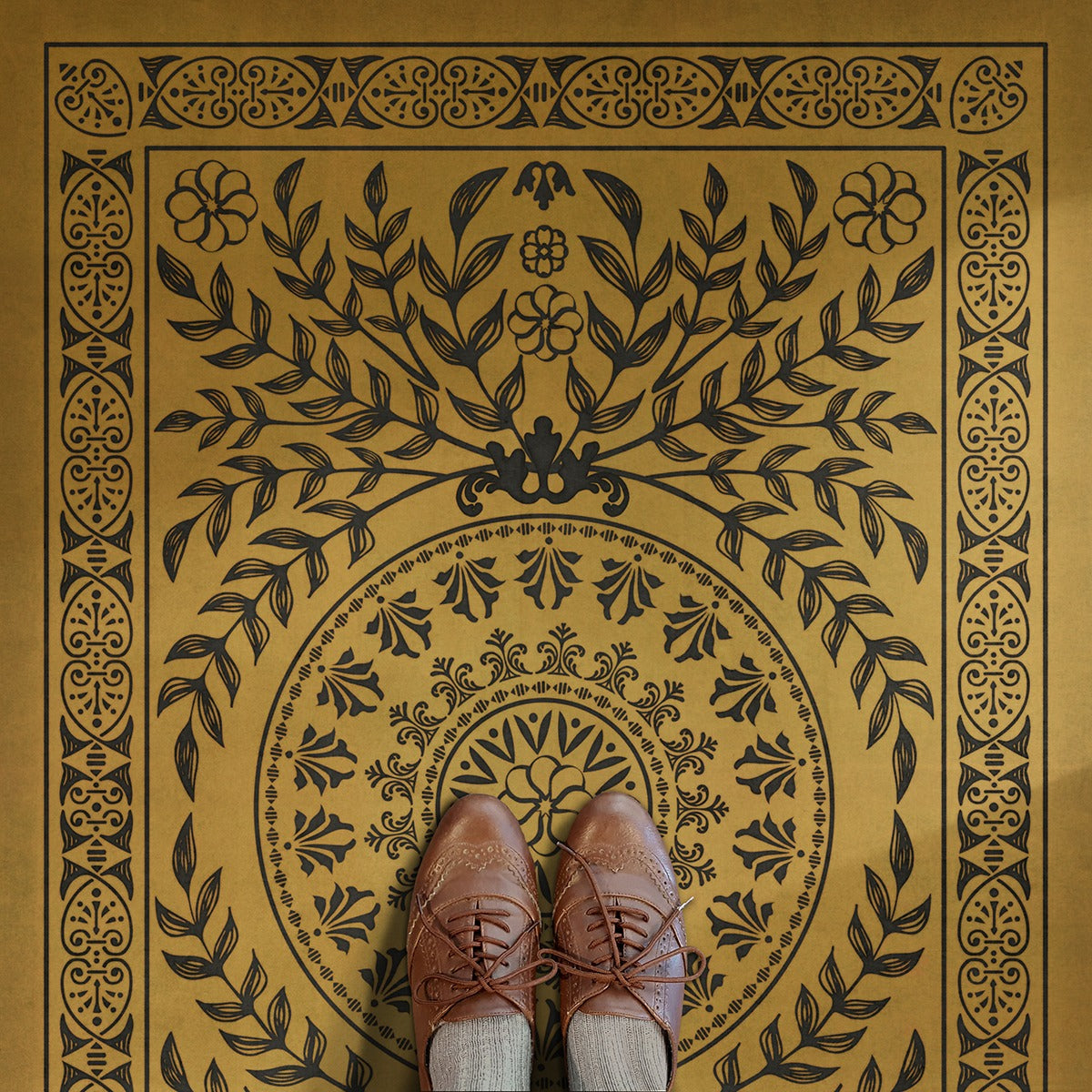 Vintage Vinyl Rug - Pattern 40 - Alhambra