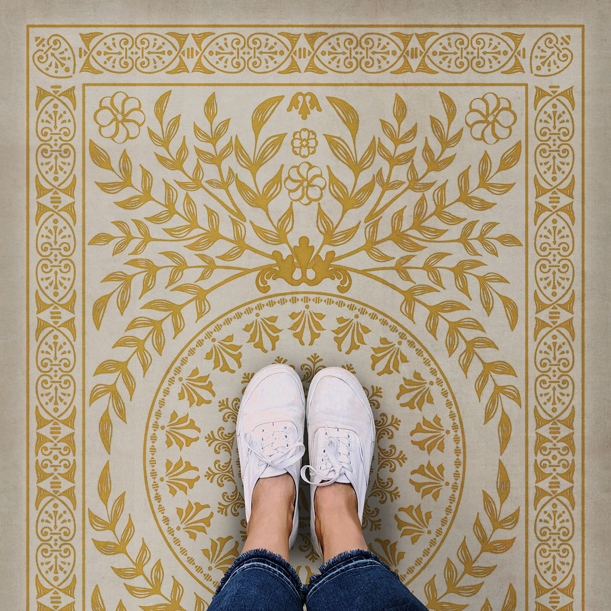 Vintage Vinyl Rug - Pattern 40 - Versailles