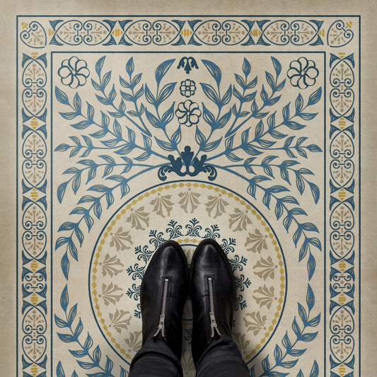 Vintage Vinyl Rug - Pattern 40 - Villa dEste