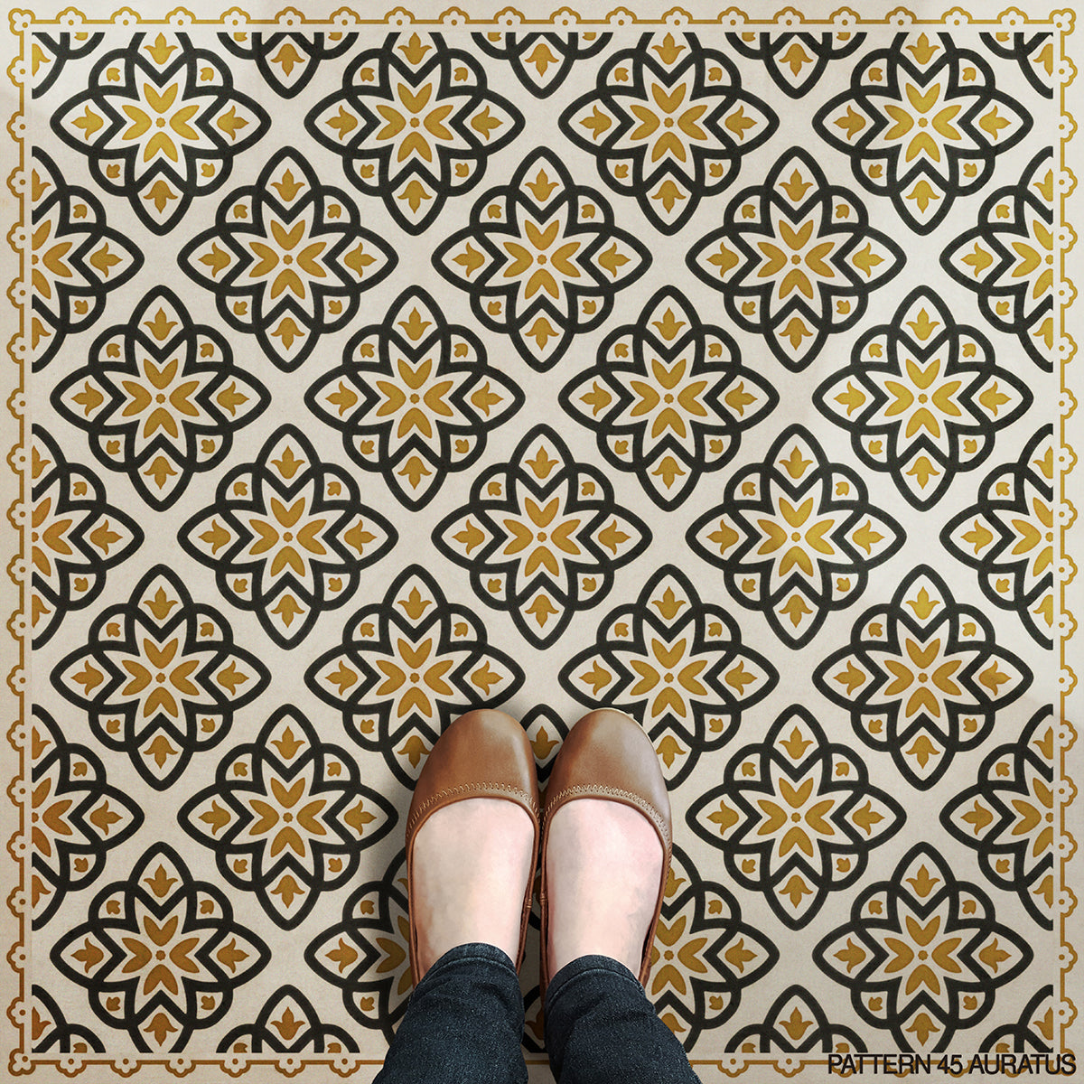 Vintage Vinyl Rug - Pattern 45 - Auratus