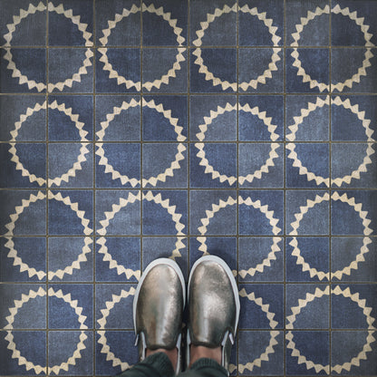 Vintage Vinyl Rug - Pattern 46 - Empty Spaces Between the Stars