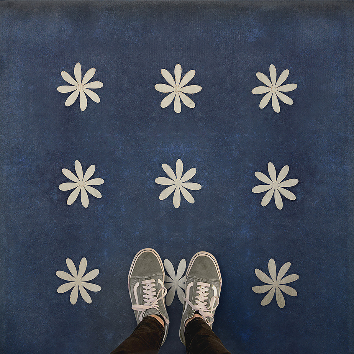 Vintage Vinyl Rug - Pattern 48 - Kibbutz