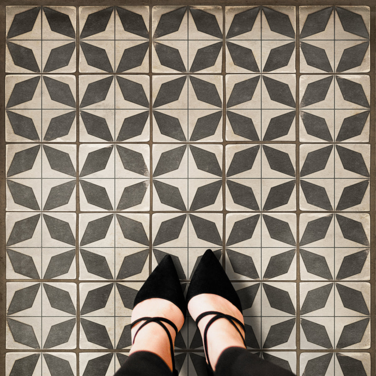 Vintage Vinyl Rug - Pattern 54 - Sputnik
