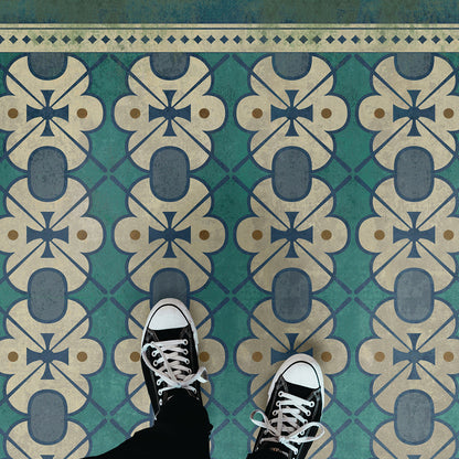 Vintage Vinyl Rug - Pattern 5 - Mrs Hudson
