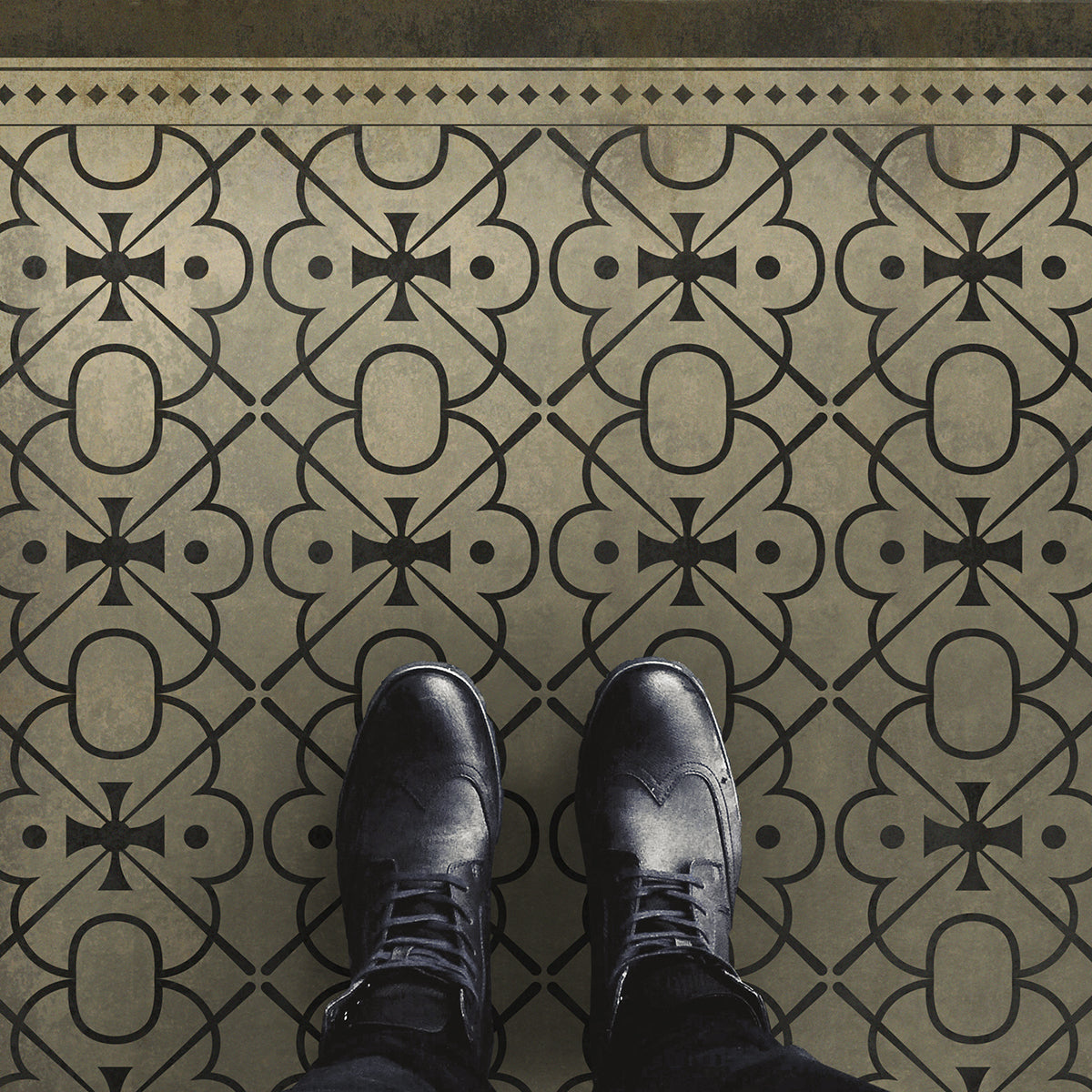 Vintage Vinyl Rug - Pattern 5 - Watson