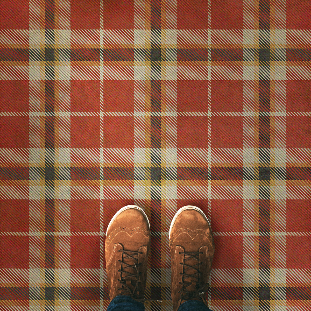 Vintage Vinyl Rug - Pattern 66 - Dartmoor