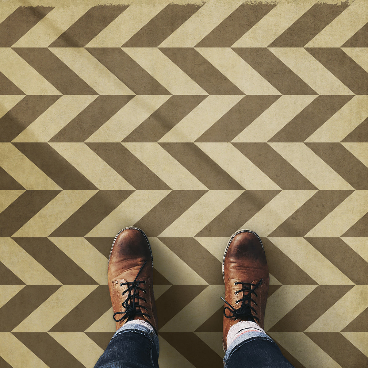 Vintage Vinyl Rug - Pattern 6 - Mercurius