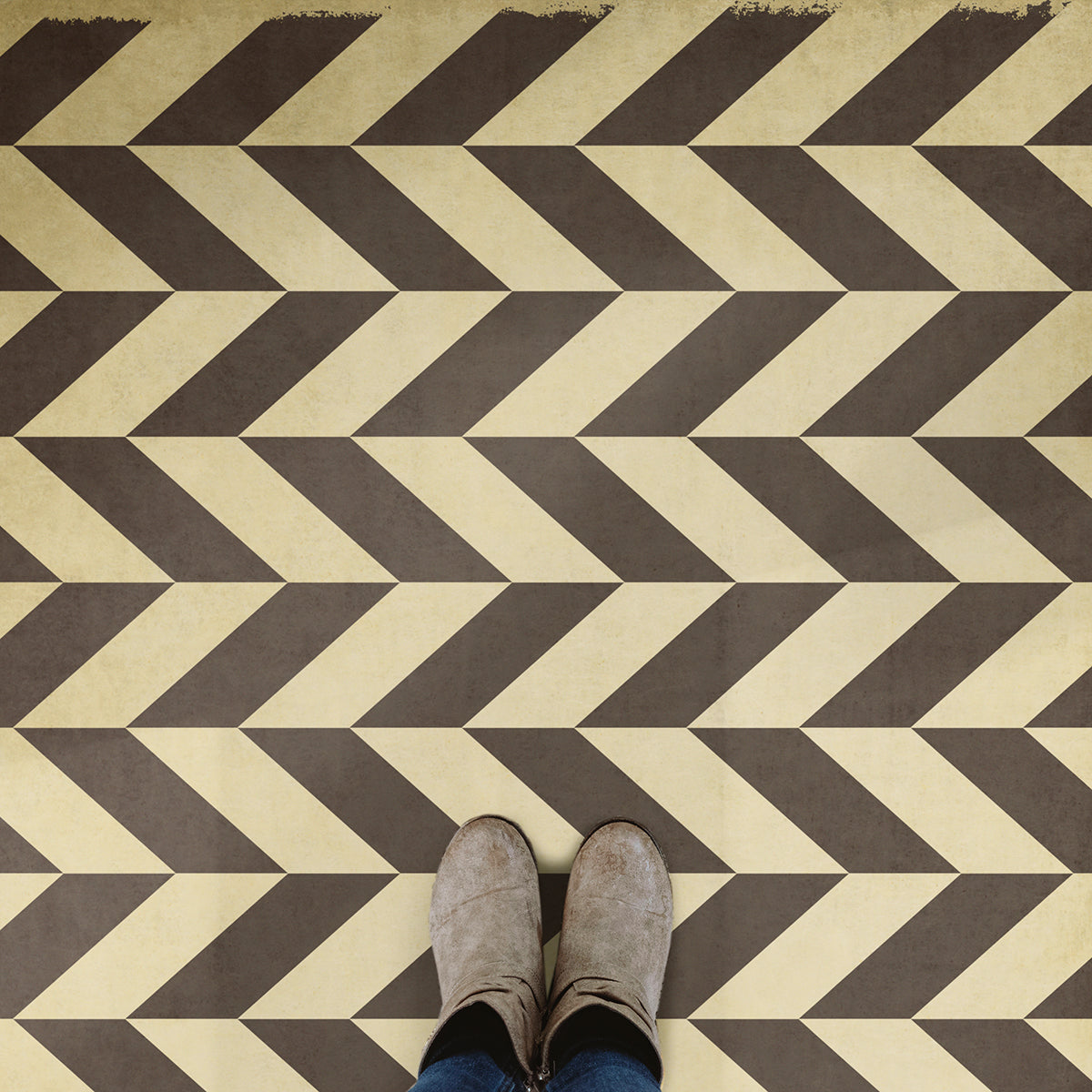 Vintage Vinyl Rug - Pattern 6 - Vulcan