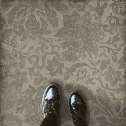 Vintage Vinyl Rug - Pattern 71 - East China Sea