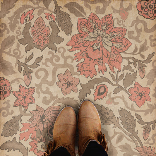 Vintage Vinyl Rug - Pattern 71 - Kyoto
