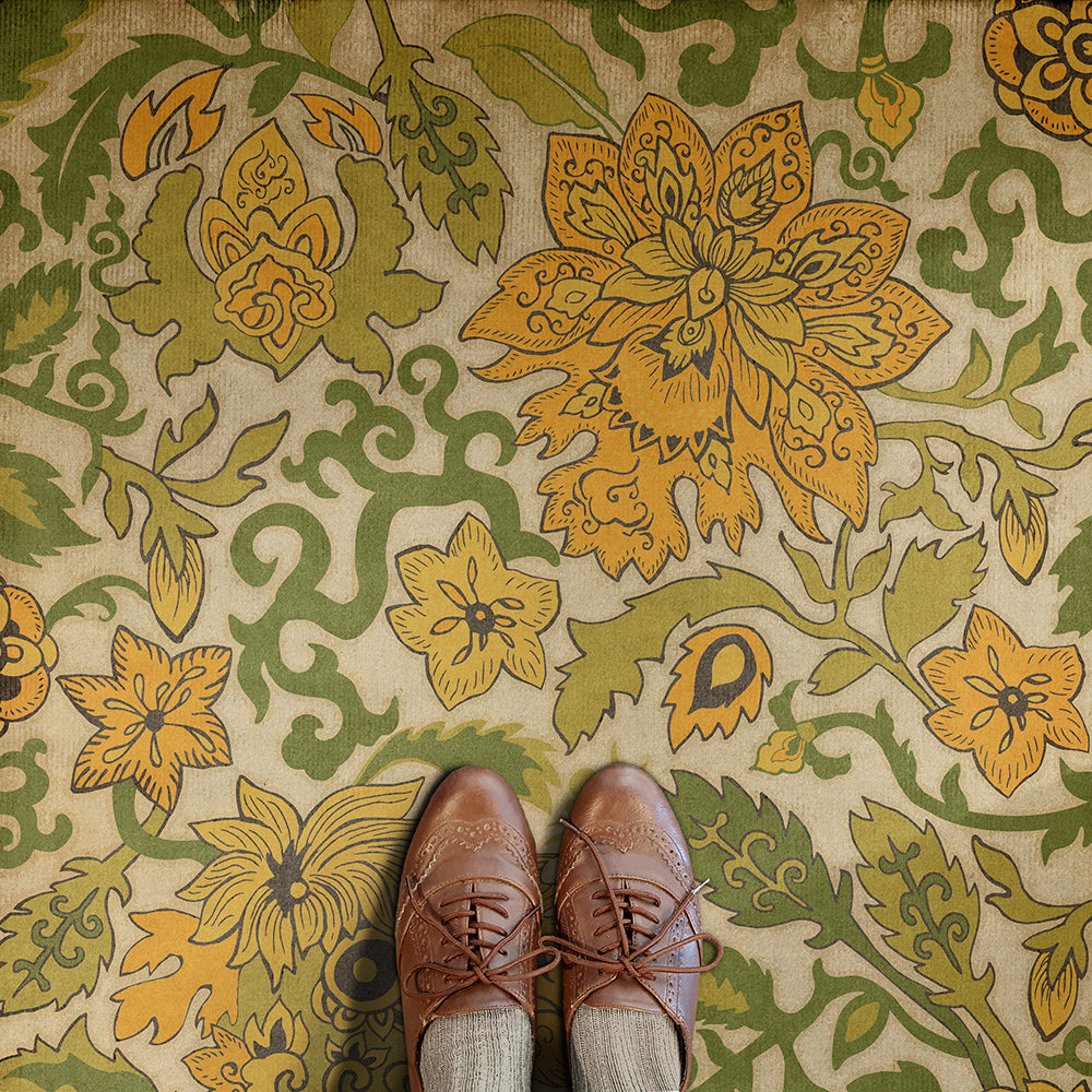 Vintage Vinyl Rug - Pattern 71 - Mt Fuji