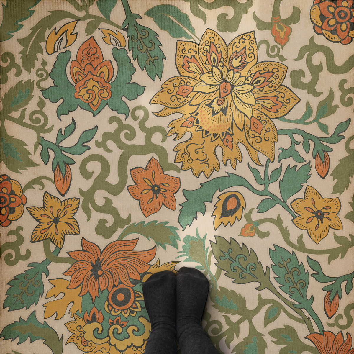 Vintage Vinyl Rug - Pattern 71 - Tokyo
