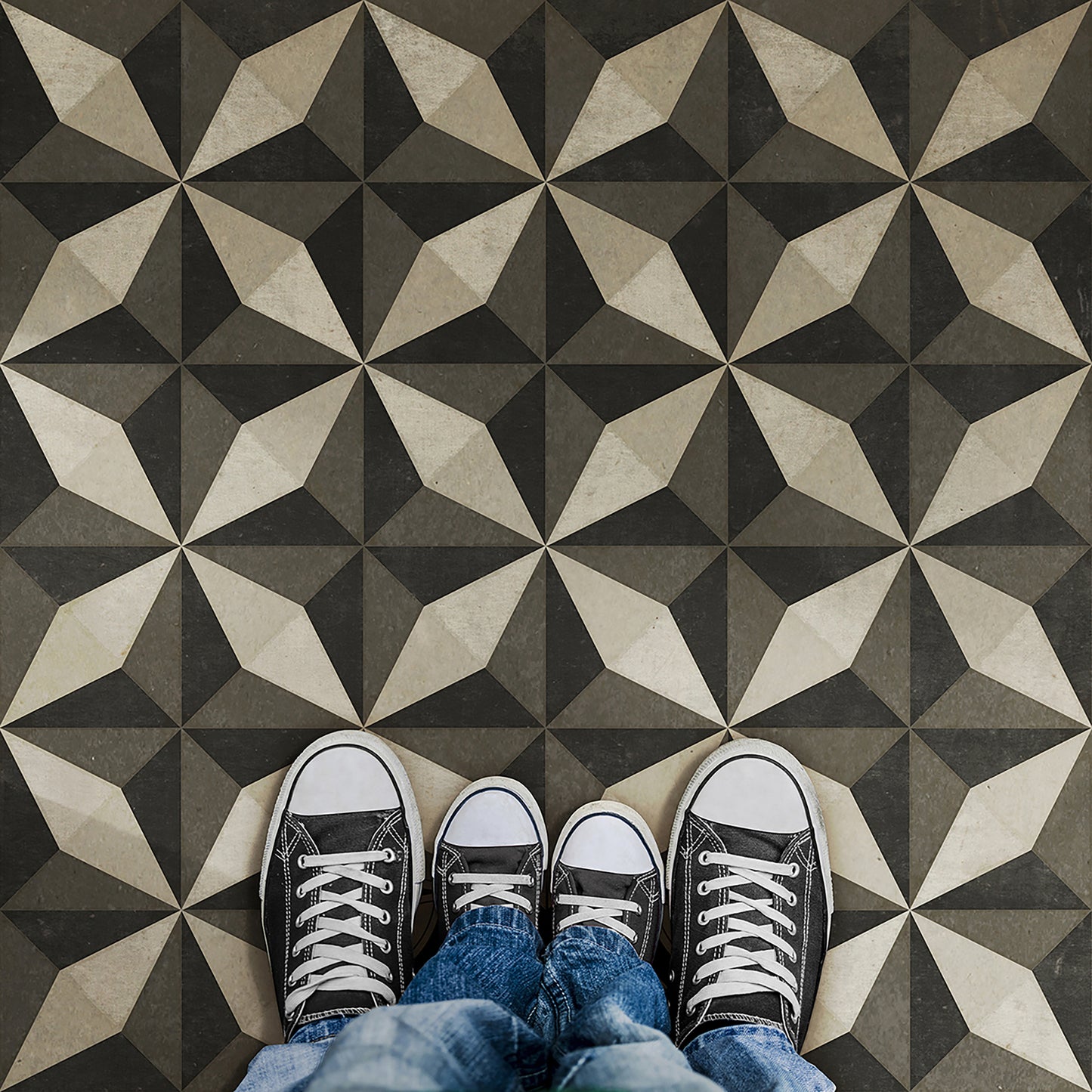 Vintage Vinyl Rug - Pattern 74 - Morpheus
