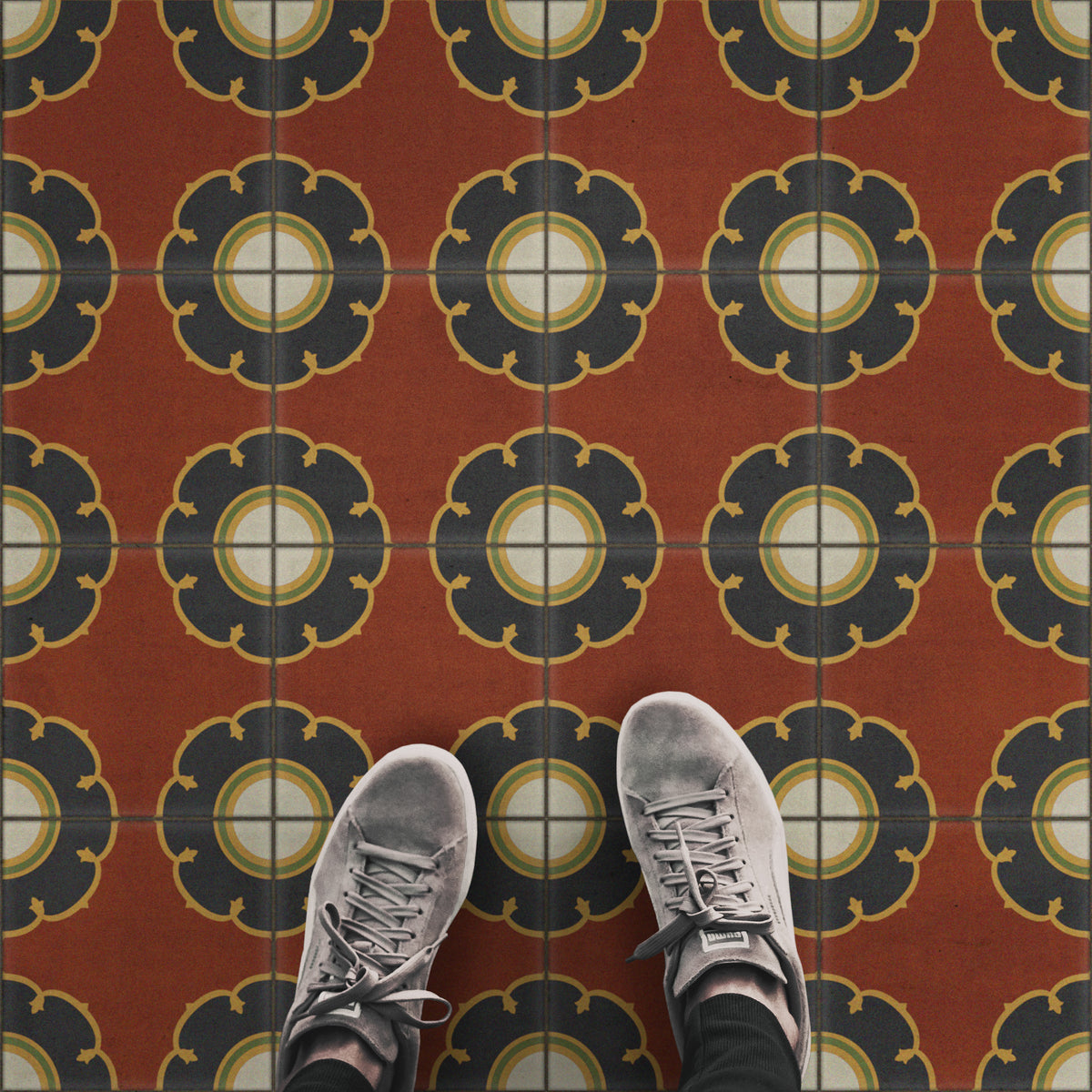 Vintage Vinyl Rug - Pattern 78 - Cabaret