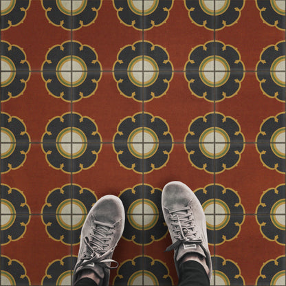 Vintage Vinyl Rug - Pattern 78 - Cabaret