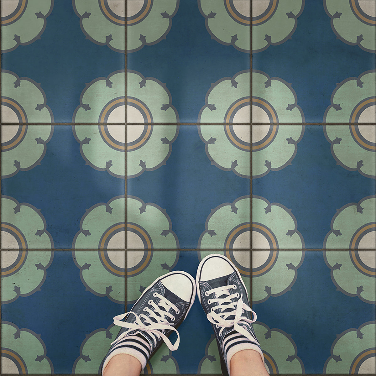 Vintage Vinyl Rug - Pattern 78 - Doris Day
