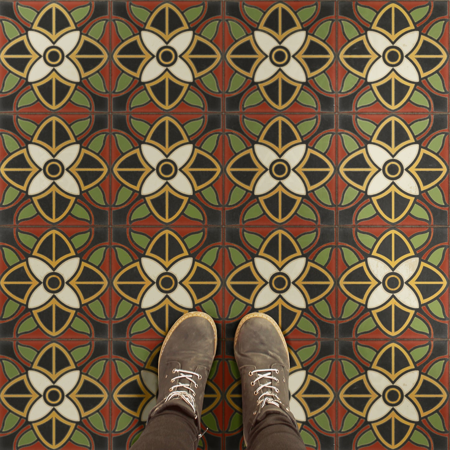 Vintage Vinyl Rug - Pattern 80 - Sophia Loren