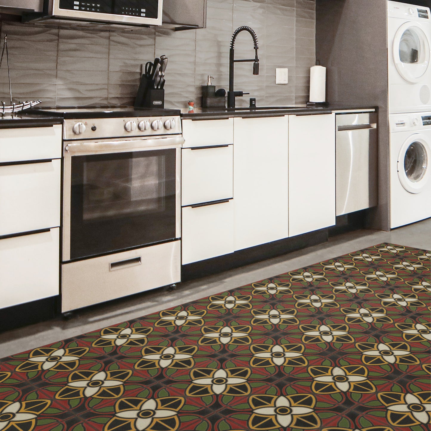 Vintage Vinyl Rug - Pattern 80 - Sophia Loren