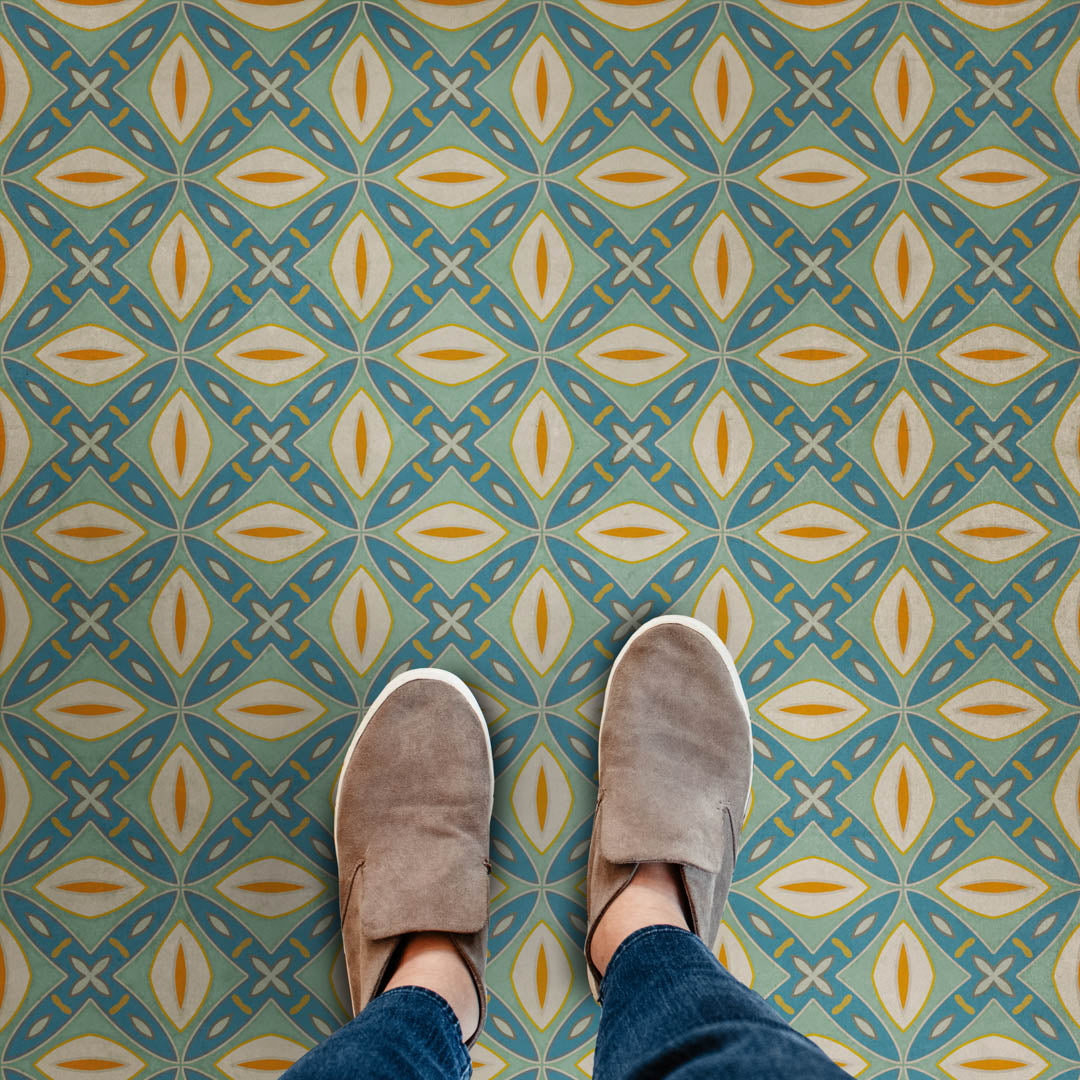 Vintage Vinyl Rug - Pattern 82 - Darling