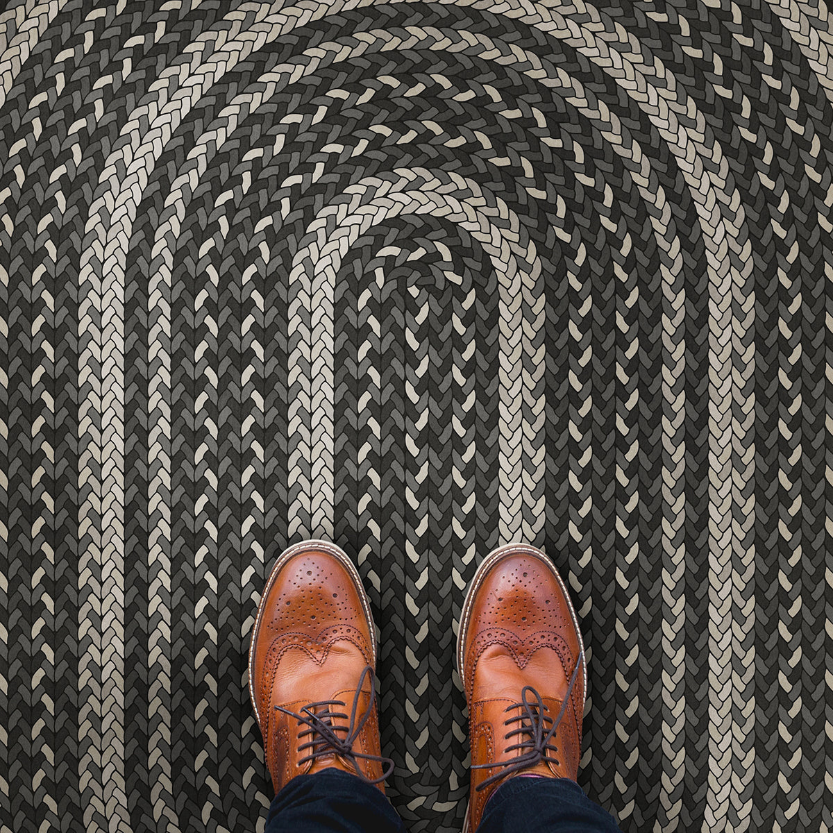 Vintage Vinyl Rug - Pattern 85 - Such a Cozy Room