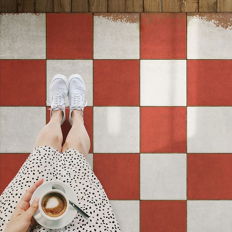 Vintage Vinyl Rug - Pattern 7 - Checked Out