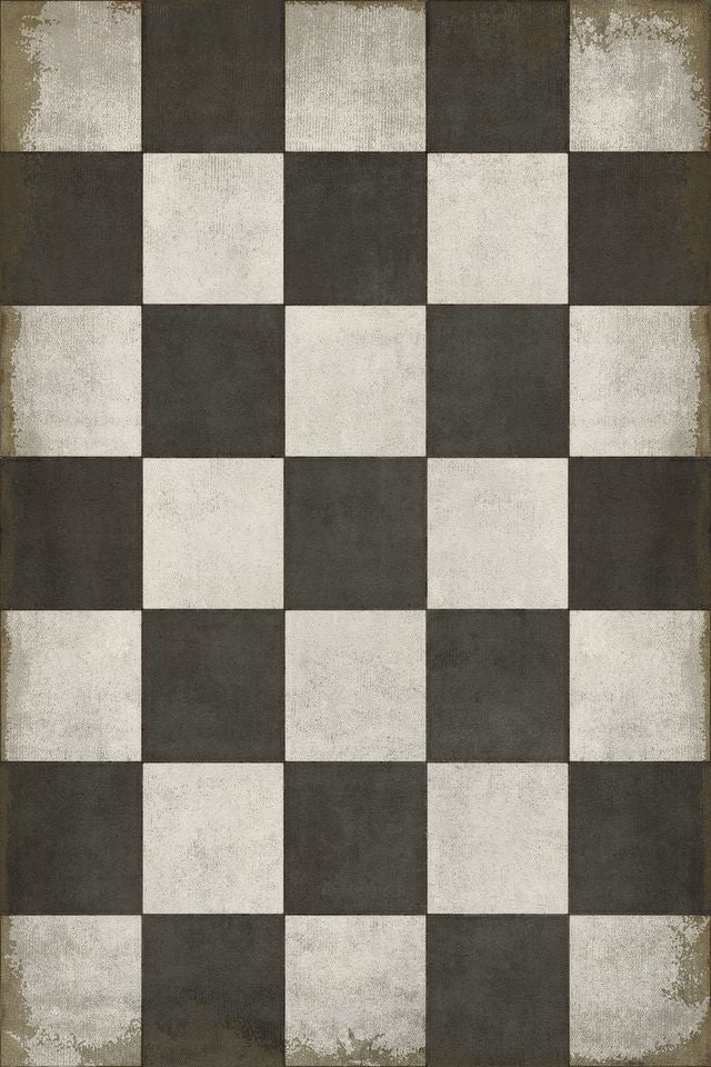 Vintage Vinyl Rug - Pattern 7 - Checkered Past