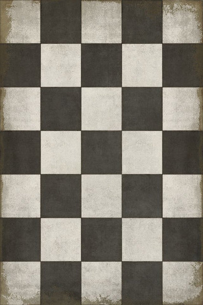 Vintage Vinyl Rug - Pattern 7 - Checkered Past