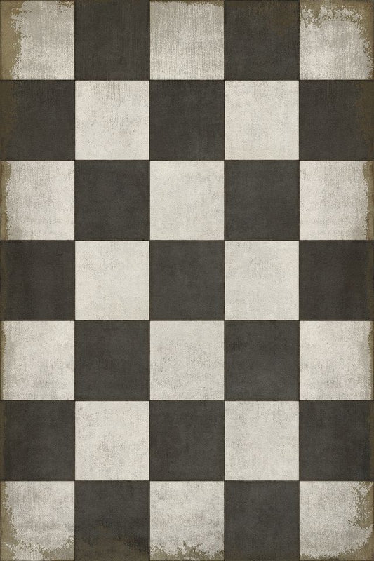 Vintage Vinyl Rug - Pattern 7 - Checkered Past