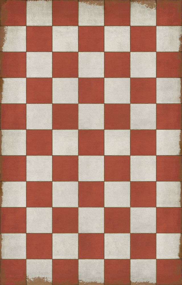 Vintage Vinyl Rug - Pattern 7 - Checked Out