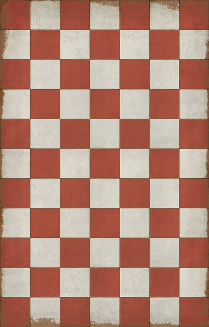 Vintage Vinyl Rug - Pattern 7 - Checked Out