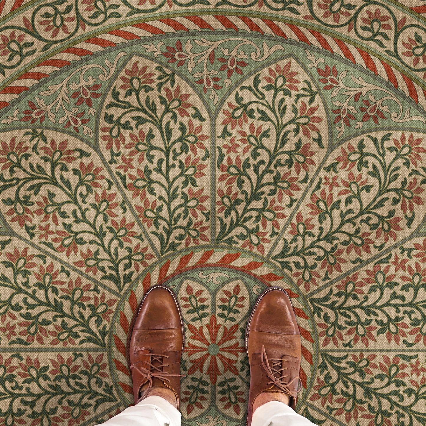 Vintage Vinyl Rug - Estate Tracery