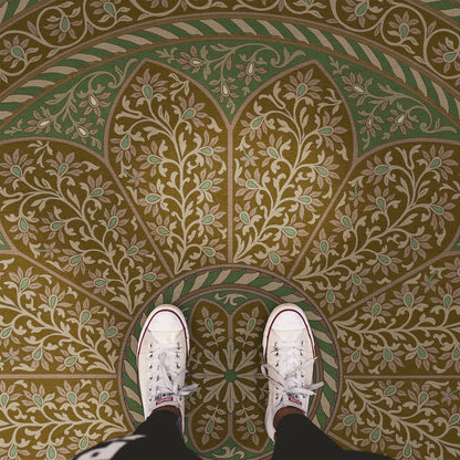 Vintage Vinyl Rug - Estate Tracery