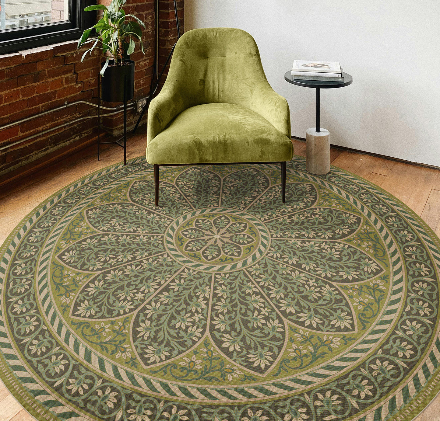 Vintage Vinyl Rug - Estate Tracery