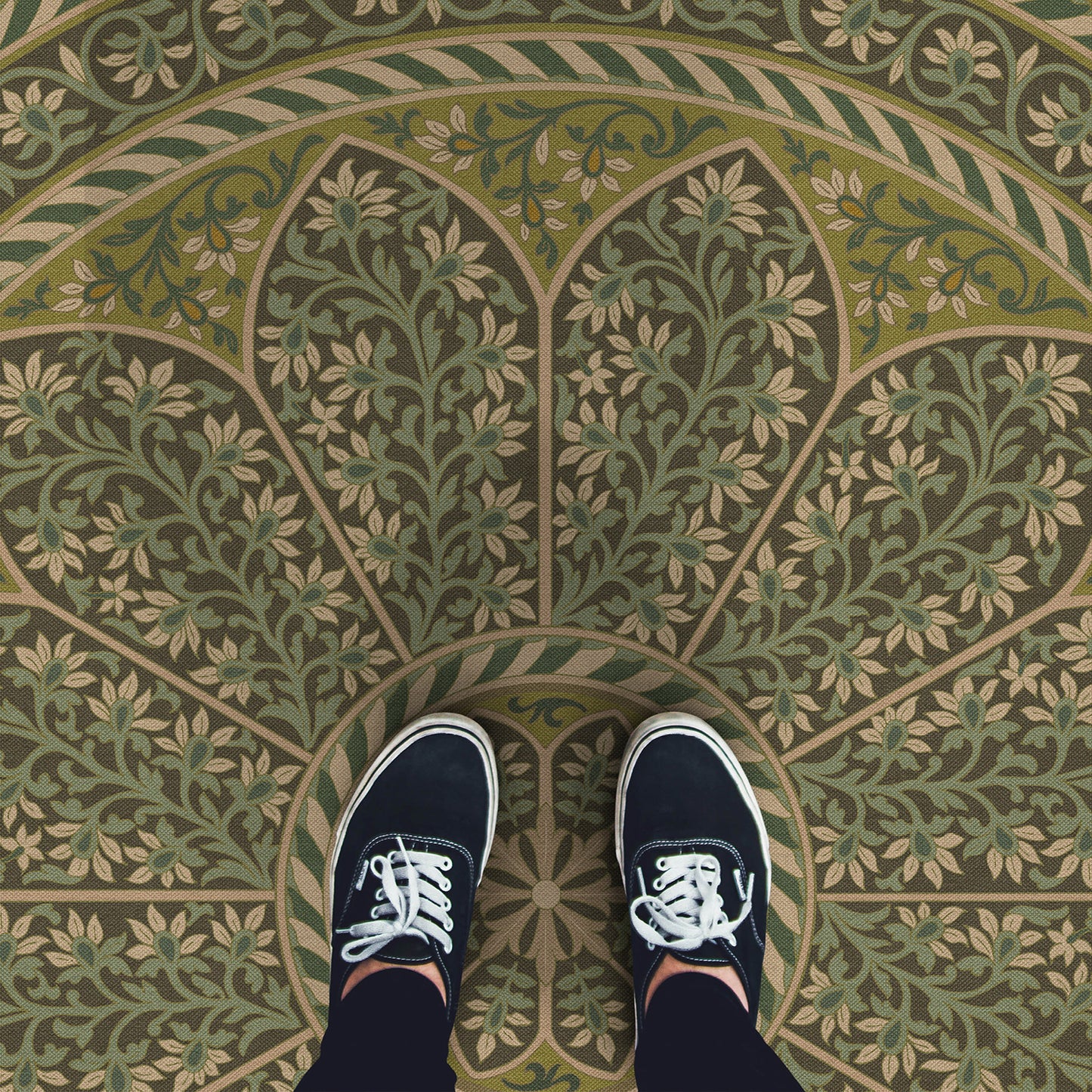 Vintage Vinyl Rug - Estate Tracery