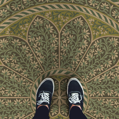 Vintage Vinyl Rug - Estate Tracery