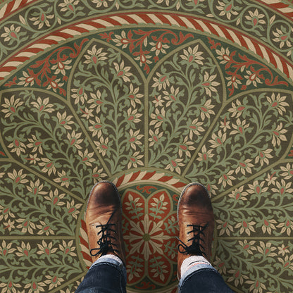 Vintage Vinyl Rug - Estate Tracery
