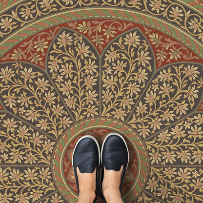 Vintage Vinyl Rug - Estate Tracery