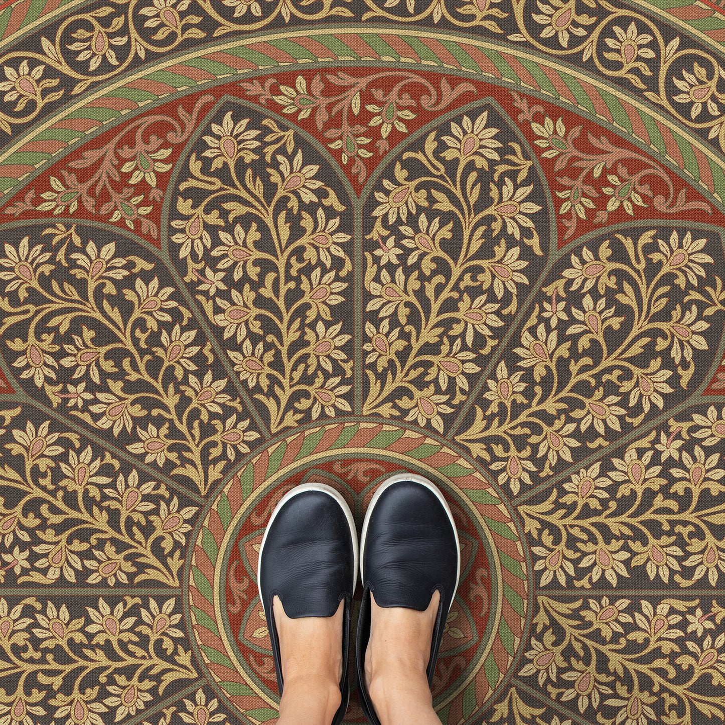 Vintage Vinyl Rug - Estate Tracery