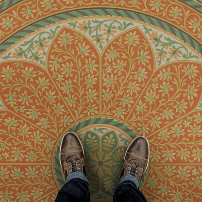 Vintage Vinyl Rug - Estate Tracery