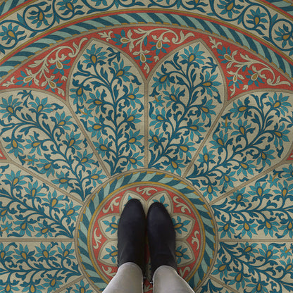 Vintage Vinyl Rug - Estate Tracery