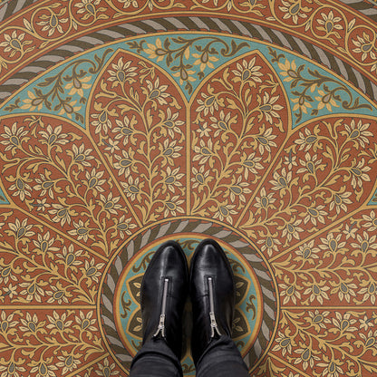 Vintage Vinyl Rug - Estate Tracery