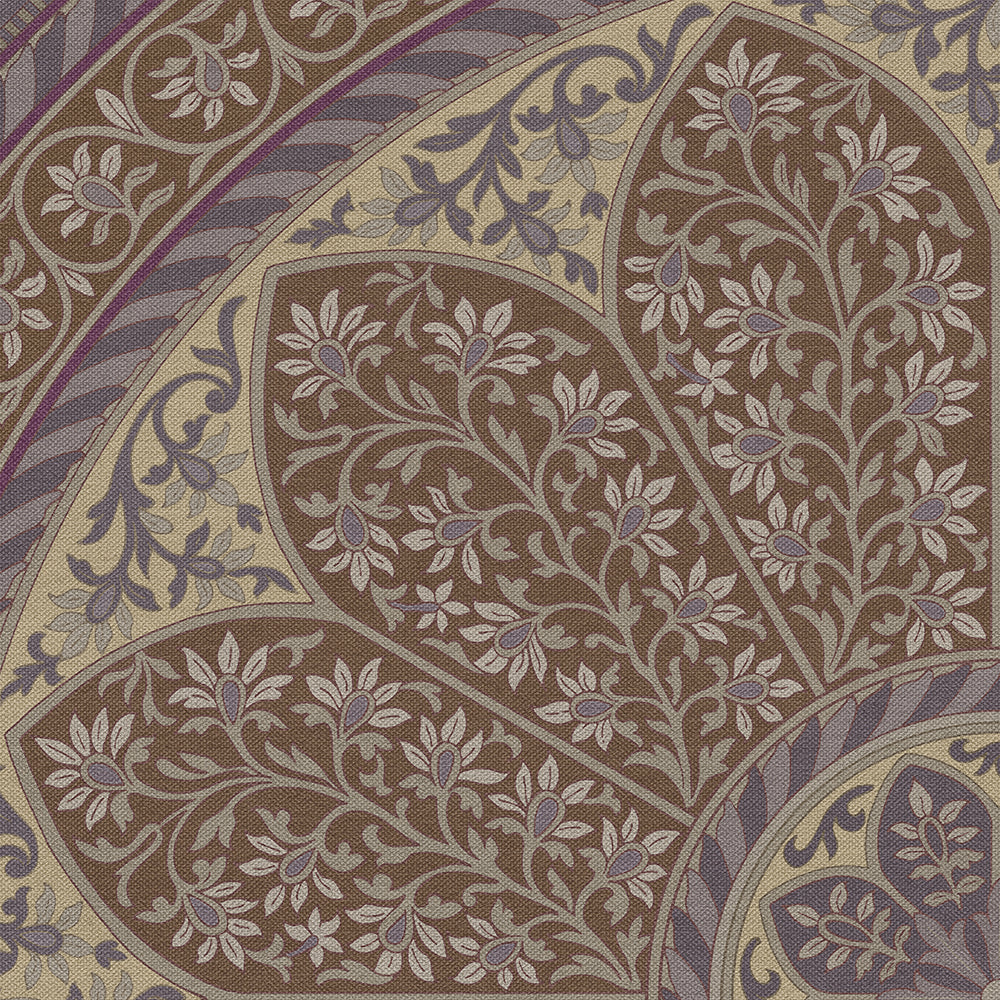 Vintage Vinyl Rug - Estate Tracery - Wisteria Room