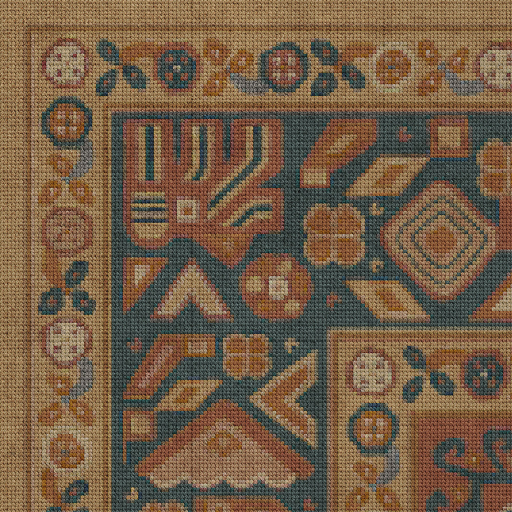 Vintage Vinyl Rug - Grand Estate - Bachelors Wing