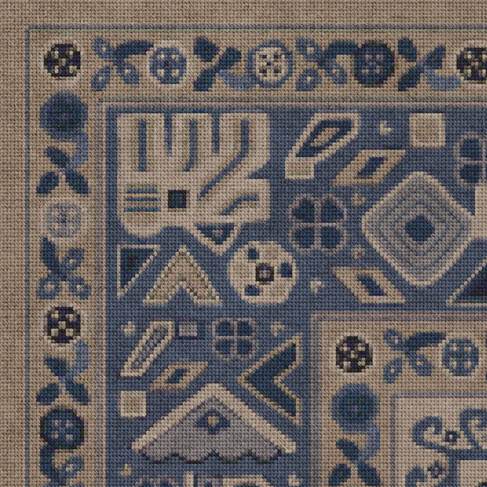 Vintage Vinyl Rug - Grand Estate - Marvel of Elegance