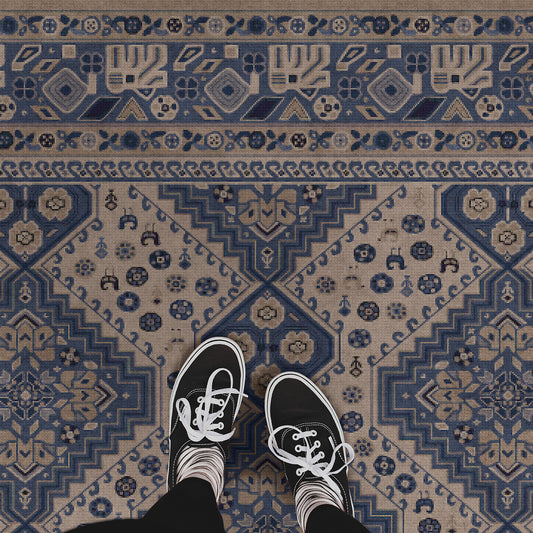 Vintage Vinyl Rug - Grand Estate - Marvel of Elegance