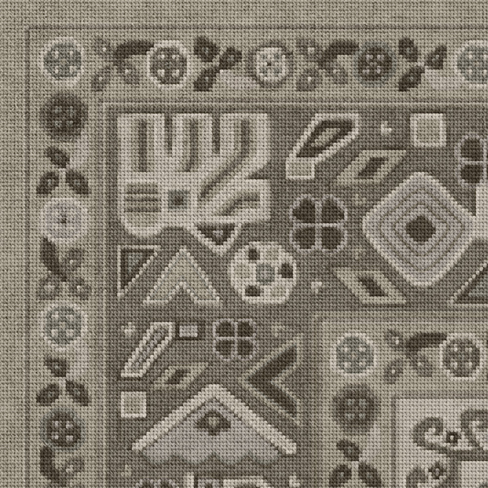 Vintage Vinyl Rug - Grand Estate - Splendid Sculptor