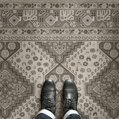 Vintage Vinyl Rug - Grand Estate - Splendid Sculptor